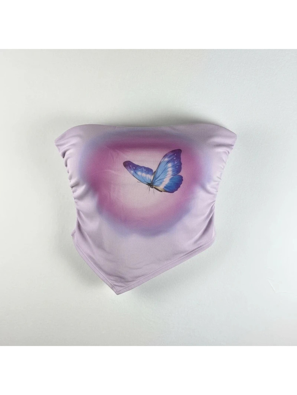 7Day Wknd Asymmetrical Butterfly Tube Top